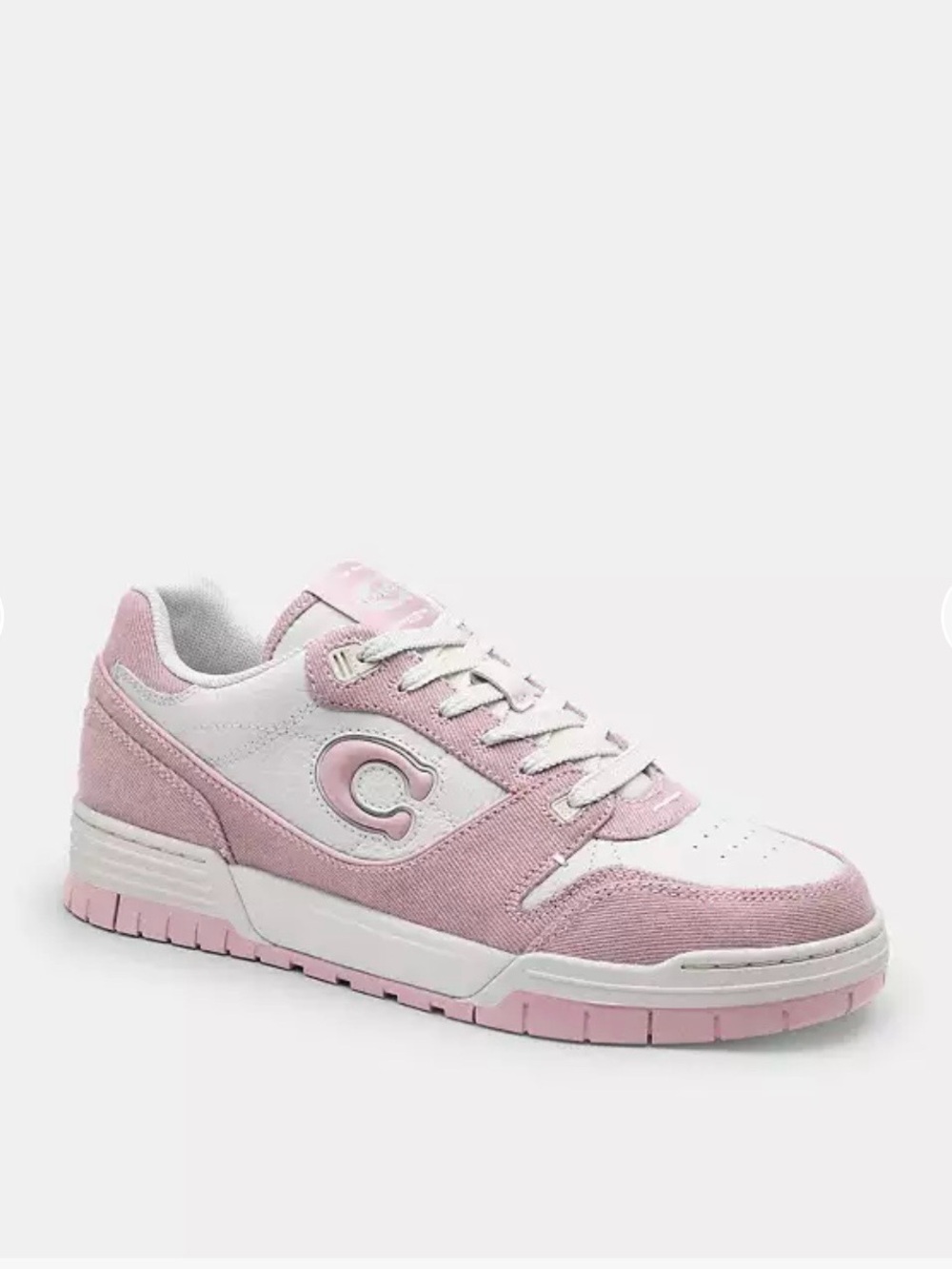 Coach SoHo “Ballerina “pink and white sneakers